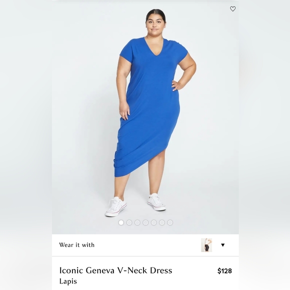 Universal Standard - Geneva V-Neck Dress - Size Small (14/16)- Lapis (Blue) - Picture 1 of 3